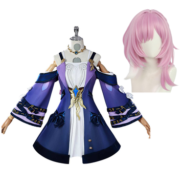 Honkai Star Rail Costume Cyrene Cosplay Purple Blue Dress For Adult Female Halloween Carnival Suit